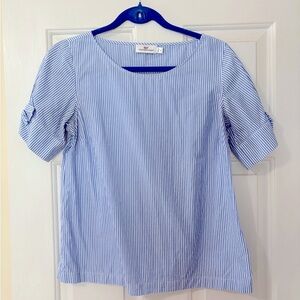 Vineyard Vines Blue and White Striped Blouse